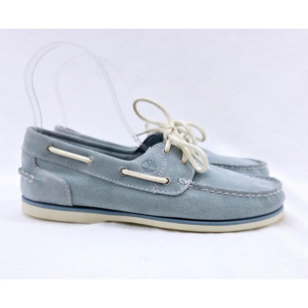Timberland Men's‎ Icon Blue Suede Classic 2-Eye Boat Shoes - Size 8.5